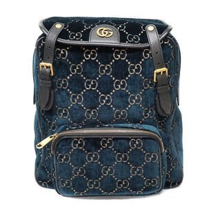 Gucci Backpack Suede Velvet Green